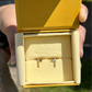 Fendi F logo earrings