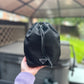 Nylon bucket bag with chain