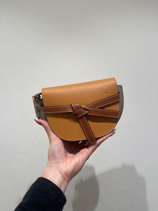 Gate bag mini 啡拼灰