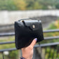 Lonchamp crossbody bag mini black in calfskin