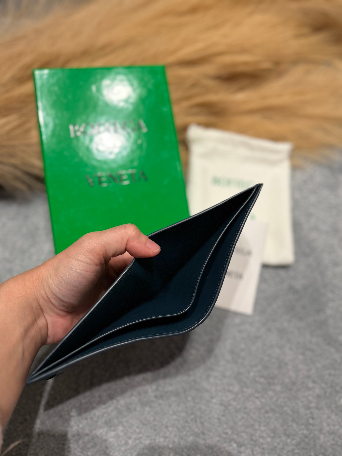 Bv bi-fold wallet navy