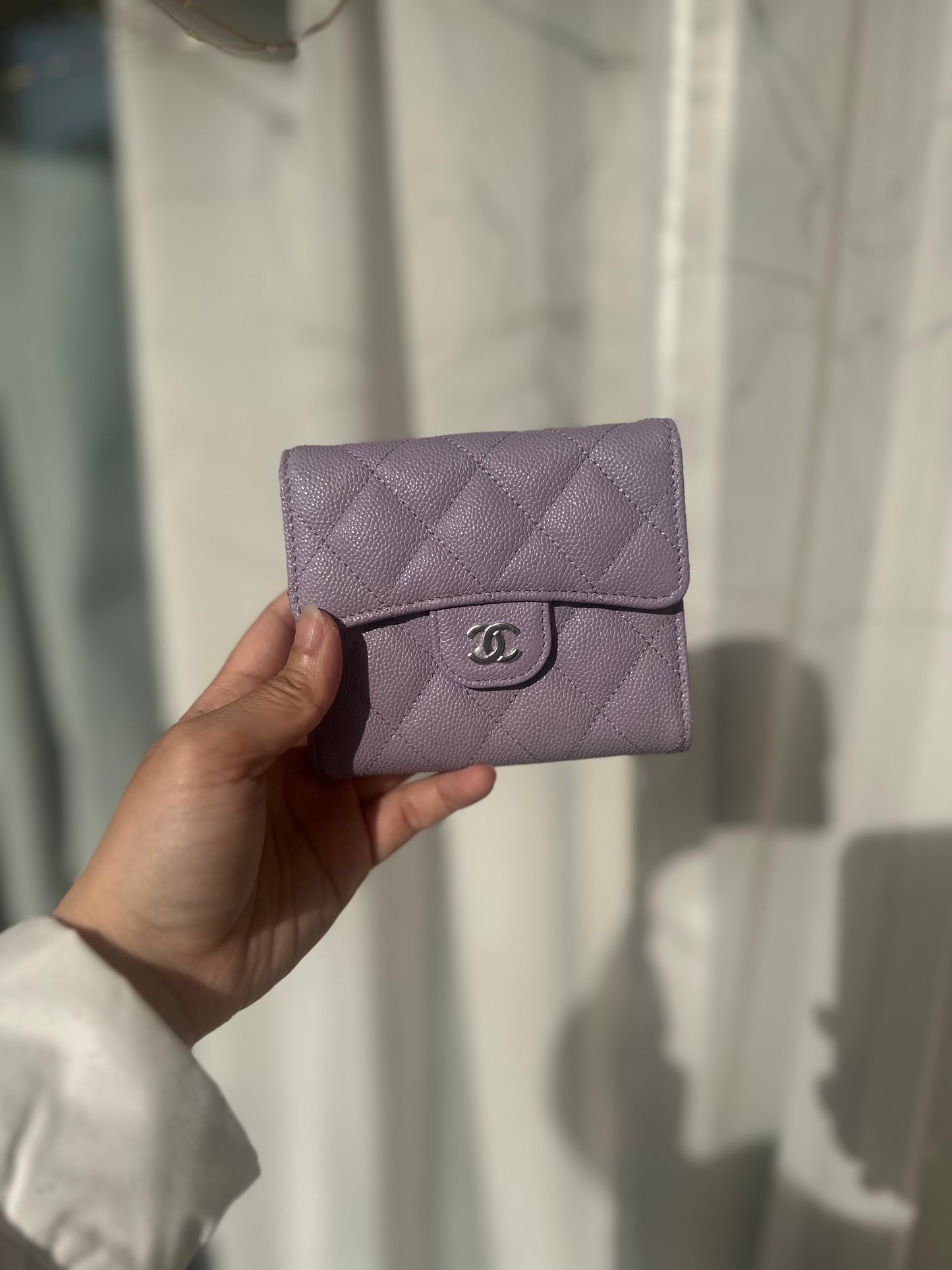 Chanel cf wallet 薰衣草紫