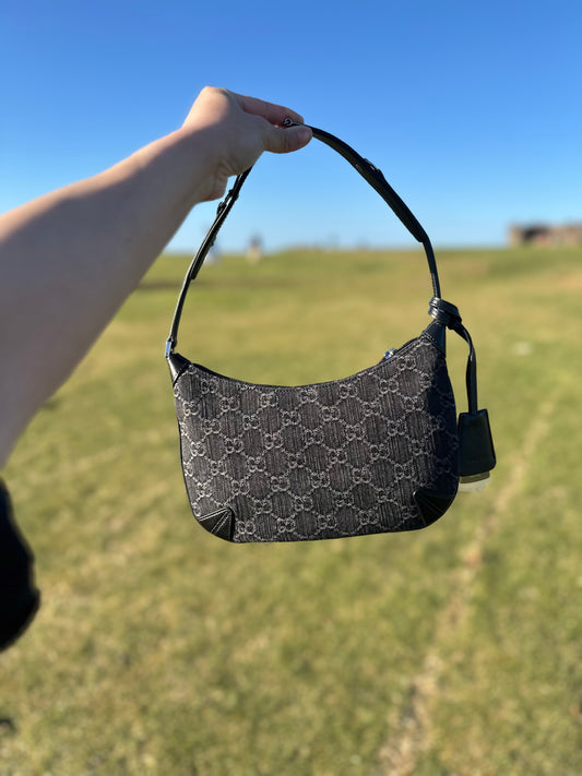 Monogram hobo shoulder bag