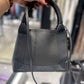Navy cabas xs leather in black