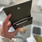 Loewe anagram business card holder khaki green