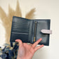 Medium strap wallet 深藍拼淺紫