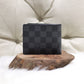 Canvas Slender wallet棋盤黑