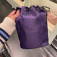 Nylon bucket bag with chain
