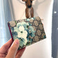 Monogram card wallet藍花花