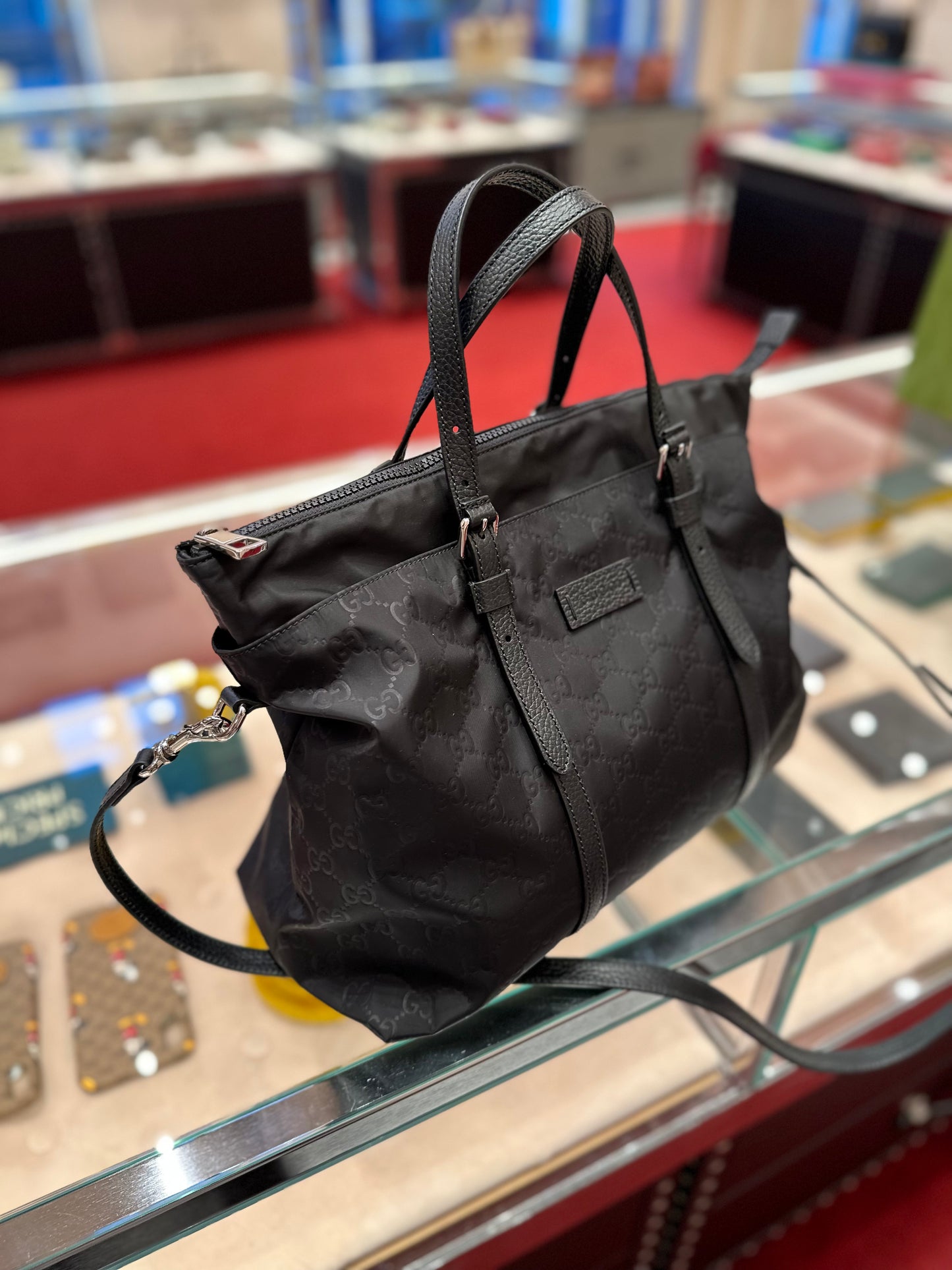 Gg monogram nylon tote