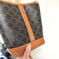 SMALL BUCKET IN TRIOMPHE CANVAS AND CALFSKIN