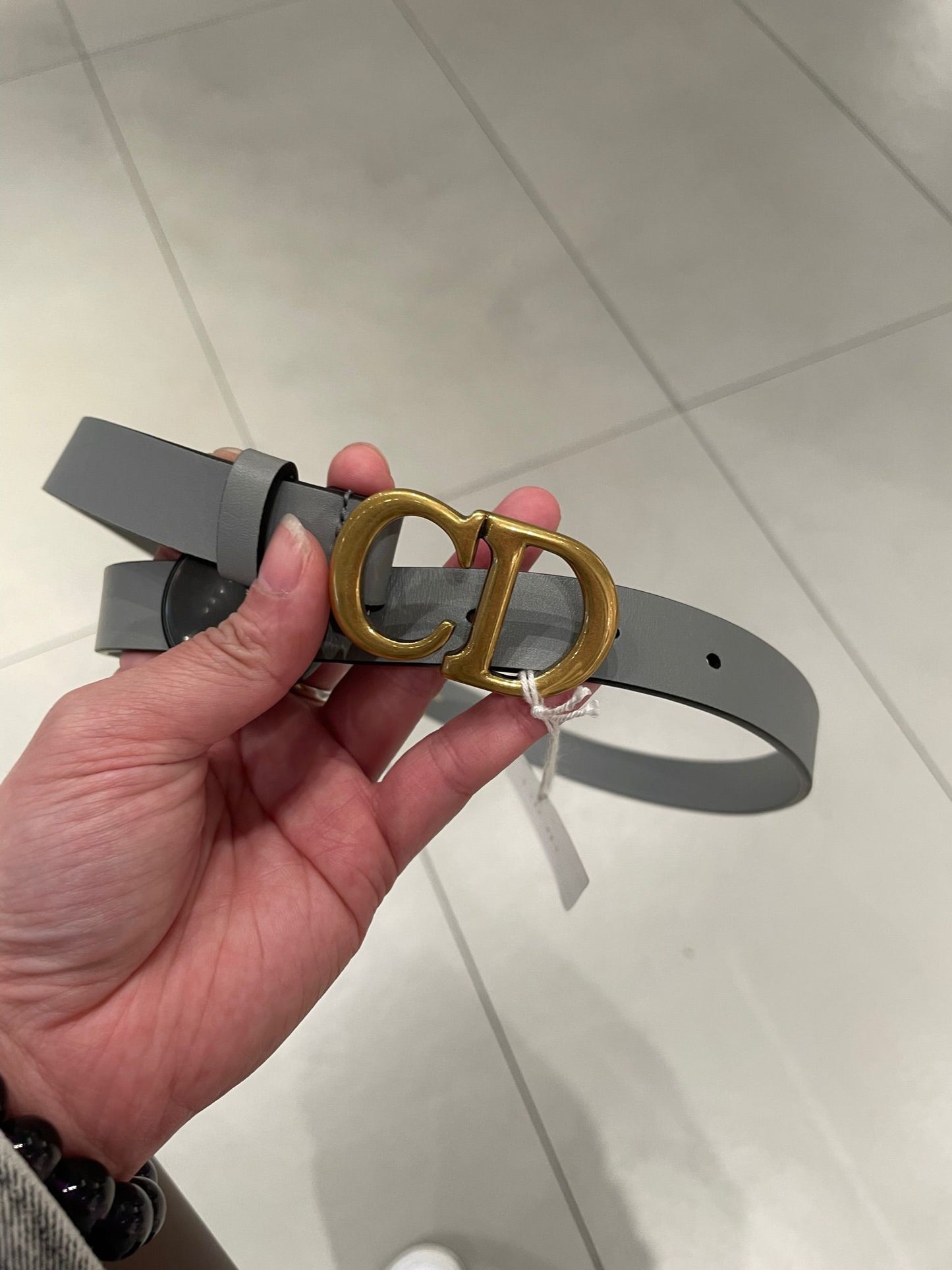 CD belt gold hardware