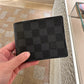 Canvas Slender wallet棋盤黑