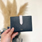 Medium strap wallet 深藍拼淺紫