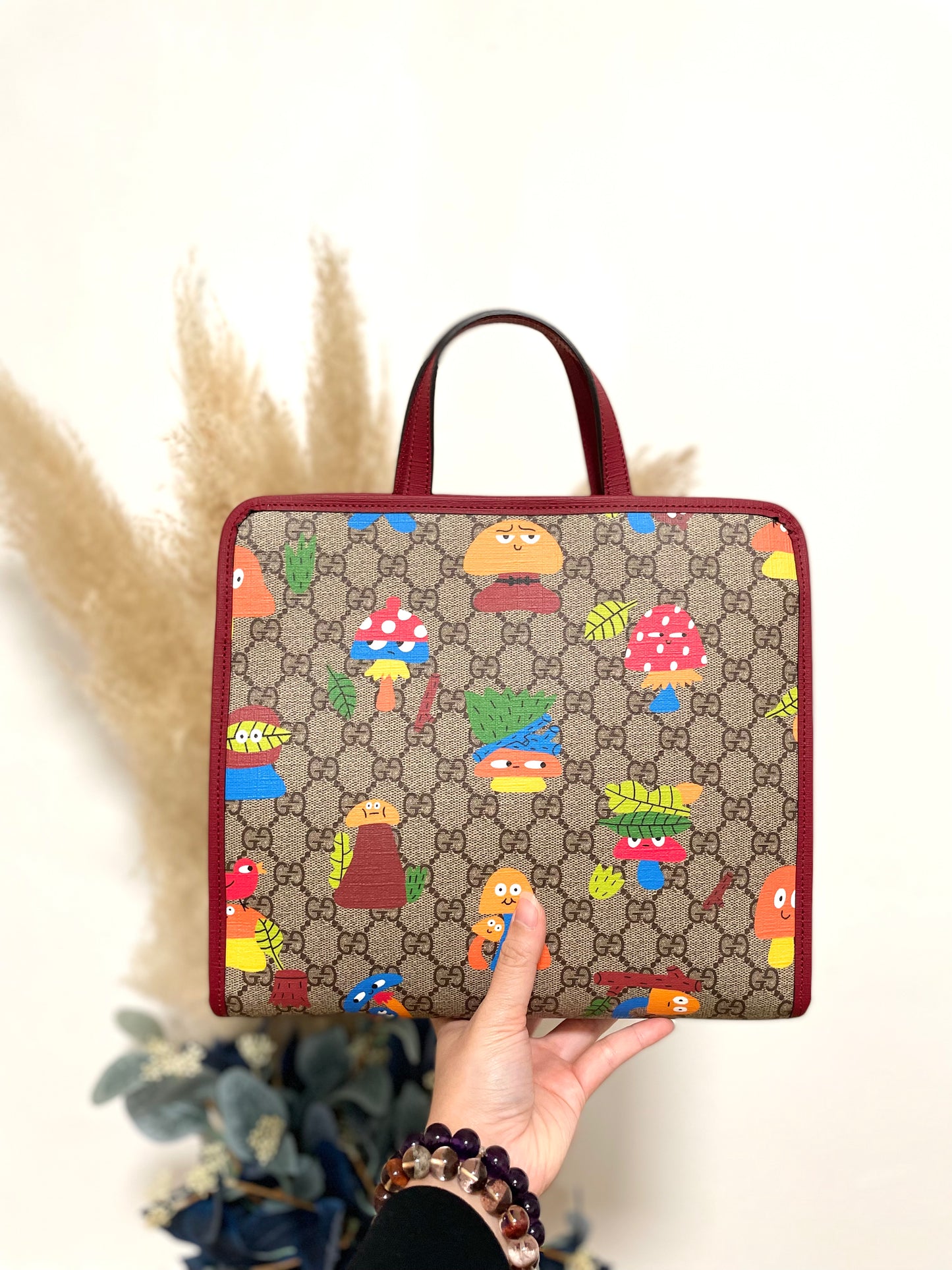 Monogram kids tote bag