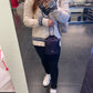 Nylon bucket bag with chain