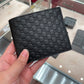 Gucci men leather wallet in black monogram