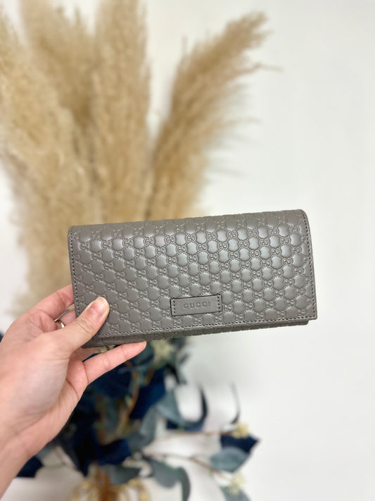 Monogram flap long wallet