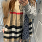 Classic pattern scarf cashmere