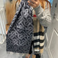 Classic pattern scarf cashmere
