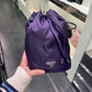 Nylon bucket bag with chain