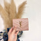 Ysl logo wallet pink