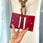 Monogram card wallet藍花花