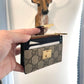 Monogram zipper card holder