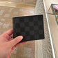 Canvas Slender wallet棋盤黑