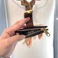 Monogram zipper card holder