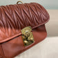 Nylon bucket bag with chain