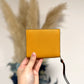Compact zip wallet honey brown