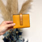 Compact zip wallet honey brown