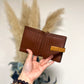 Compact zip wallet honey brown
