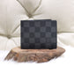 Canvas Slender wallet棋盤黑