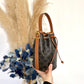 Small drawstring Triomphe bucket bag