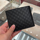 Gucci men leather wallet in black monogram