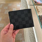 Canvas Slender wallet棋盤黑