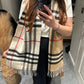 Classic pattern scarf 拼色