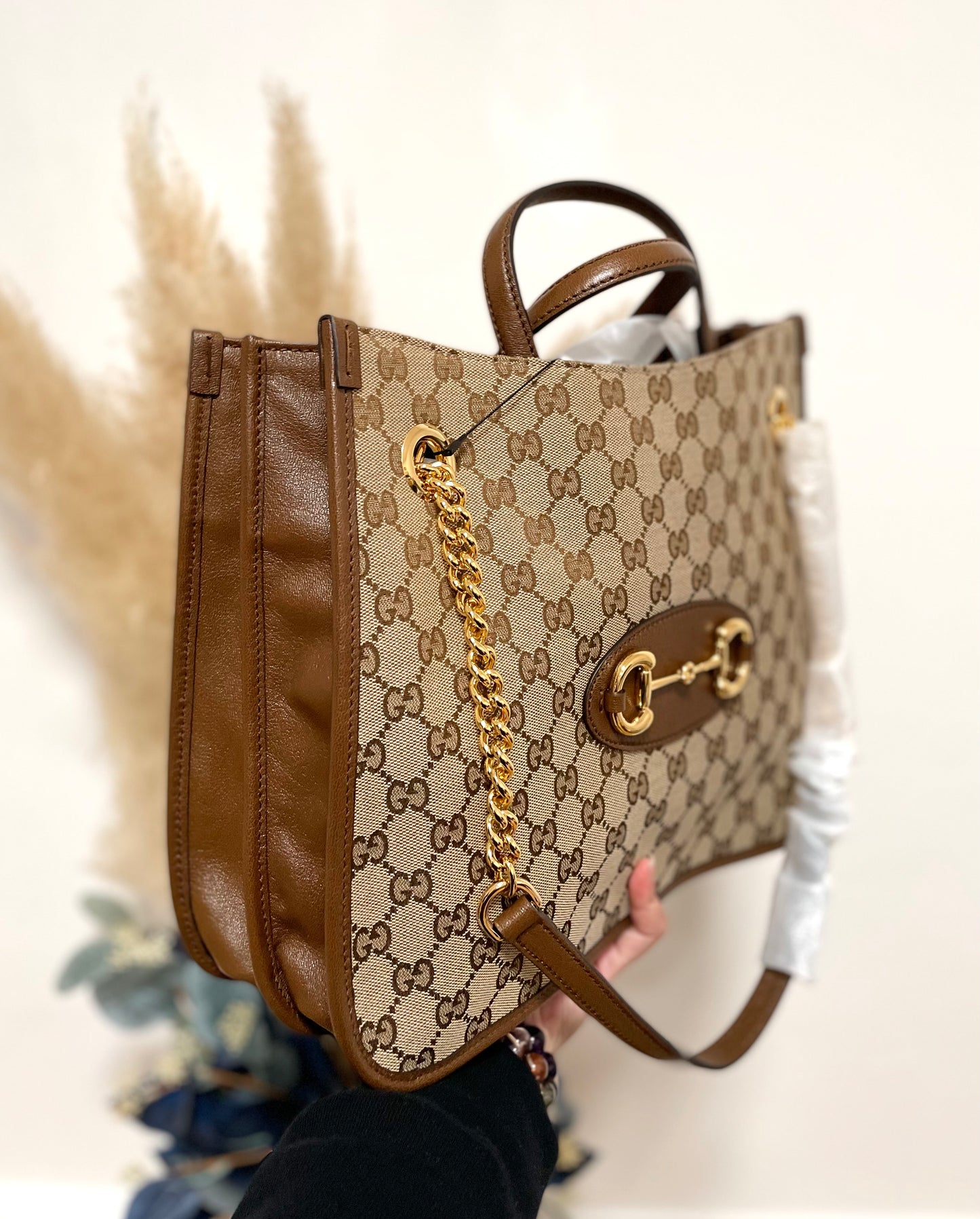 1955 horsebit tote bag