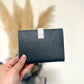 Medium strap wallet 深藍拼淺紫