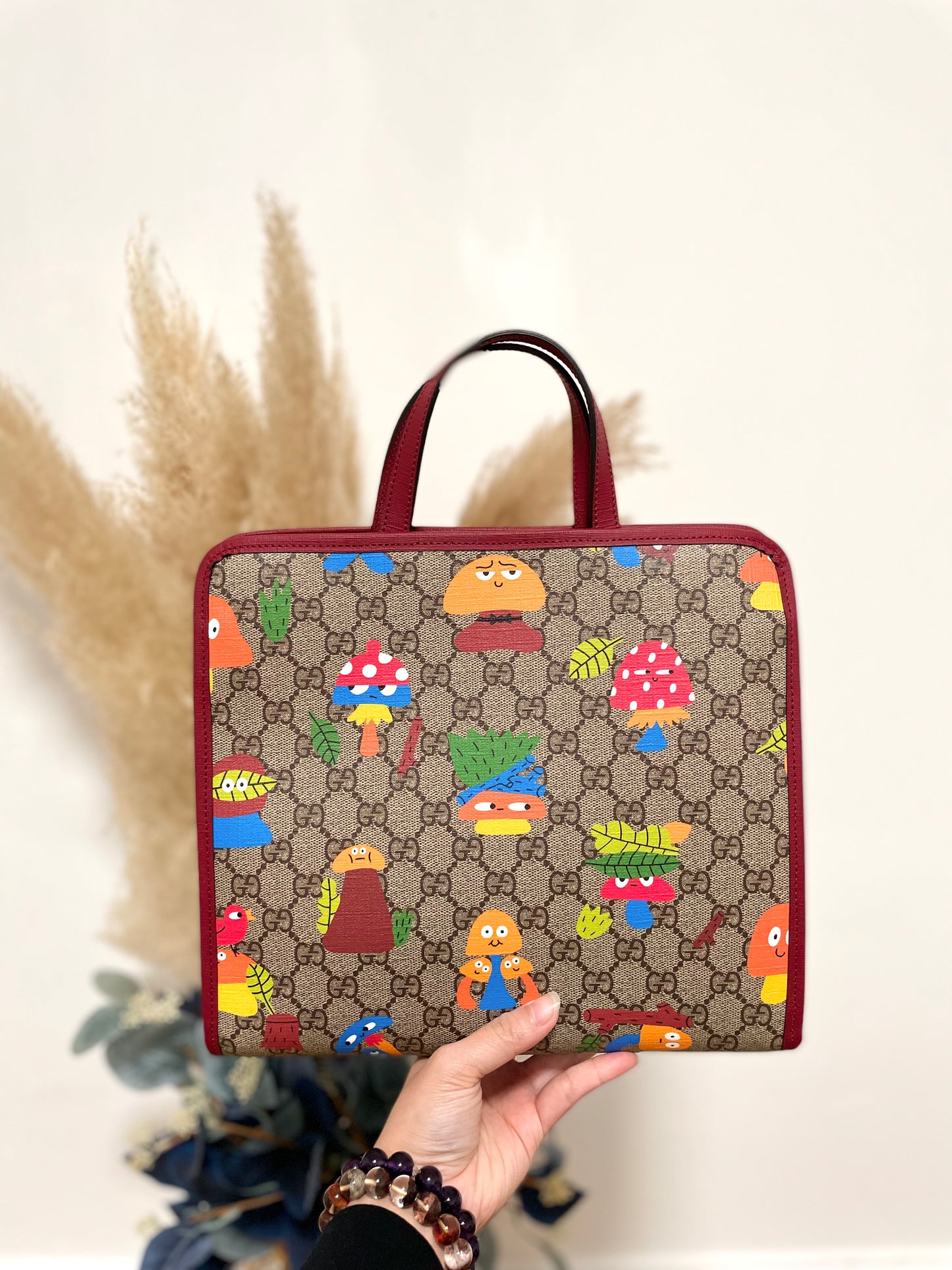 Monogram kids tote bag