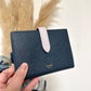 Medium strap wallet 深藍拼淺紫
