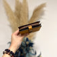 Compact zip wallet honey brown