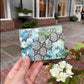 Monogram card wallet藍花花