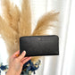 Zipper long wallet black